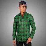 Men's Genuine Leather Plaid Shirt Buffalo Check - Image 2