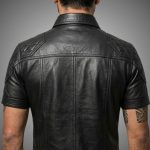 Men's Genuine Leather Padded Shirt Biker Club Shirt - Image 3