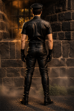 Genuine Leather Padded Track Suit | Men’s Leather Sportswear - Image 2