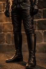 Genuine Leather Padded Track Suit | Men’s Leather Sportswear - Image 4