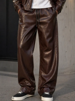 Genuine Brown Leather Track Suit | Men’s Leather Sportswear - Image 5