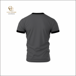 Gray & Black Cotton T-Shirt - Image 2