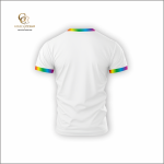 Rainbow Trim Printed cotton T-Shirt Gay Love Design - Image 2