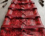 Red Digital Camouflage Sleep Sack – Handmade Genuine Cow Leather - Image 3