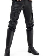 Black Leather Pants for Men | Slim Fit Biker Pants
