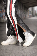 Leather Trouser with Color Straps - Image 3